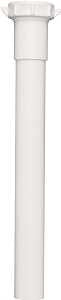 Plumb Pak PP945W Pipe Extension Tube, 1-1/4 x 1-1/4 in, 12 in L, Slip-Joint, Plastic, White