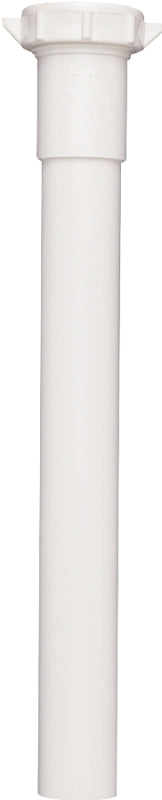 Plumb Pak PP945W Pipe Extension Tube, 1-1/4 x 1-1/4 in, 12 in L, Slip-Joint, Plastic, White