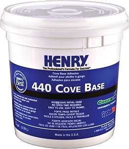 Henry 12111 Cove Base Adhesive, Beige, 1 gal, Pail