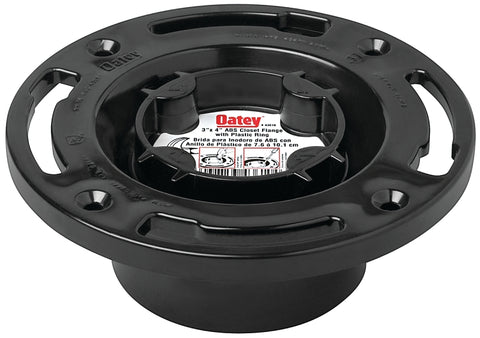 Oatey 48470 Closet Flange, 3, 4 in Connection, ABS, For: 3 in or Inside 4 in SCH 40 DWV Pipe