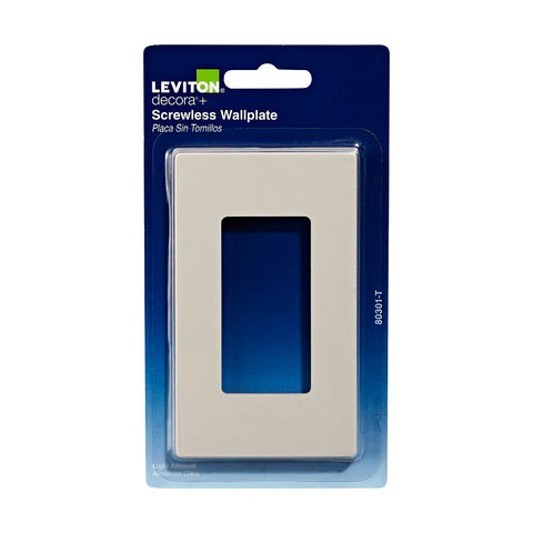 Leviton 029-0PJ26-00T GFCI/Rocker Wallplate, 4-5/8 in L, 2-3/4 in W, 1-Gang, Polycarbonate, Light Almond