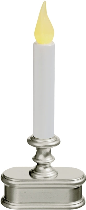 Xodus Innovations FPC1221P Candle, AA Battery, LED Bulb, Amber Bulb, Pewter Holder, Pack of 6