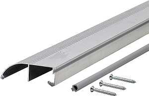 M-D 08656 Bumper Threshold with Insert, 72 in L, 3-3/8 in W, Aluminum