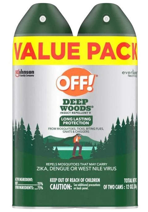 OFF! Deep Woods Series 02405 Insect Repellent V, Compressed Gas, Alcohol, 6 oz Can
