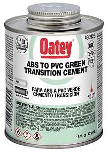 Oatey 30925 Solvent Cement, 16 oz Can, Liquid, Green