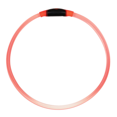 Nite Ize NITEHOWL NHO-10-R3 Safety Necklace, 12 to 27 in Neck, 0.3 in W Collar, Polymer, Red