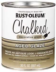 Rust-Oleum 315881 Chalked Decorative Glaze, Satin Chalky, Brown, 30 oz, Pack of 2