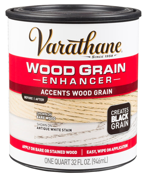 Varathane 313834 Grain Enhancer, Black Grain, Liquid, 1 qt