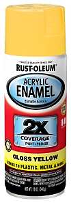 Rust-Oleum 316890 Automotive Spray Paint, Gloss, Yellow, 12 oz, Can