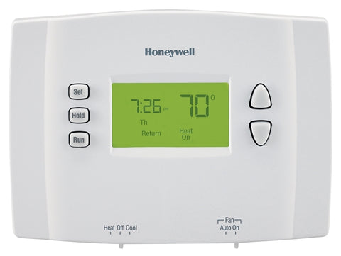 Honeywell RTH2300B1046/E1 Programmable Thermostat, 120 to 240 V, Backlit Display, White