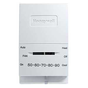 Honeywell CT54K1000/E1 Non-Programmable Thermostat, 45 to 95 deg F, White