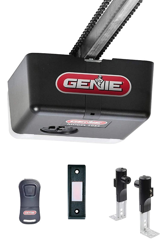 Genie 38956R/1035-V Garage Door Opener, Chain Drive, Remote