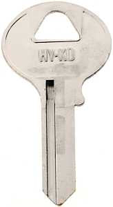 Hy-Ko 11010CO10 Key Blank, Brass, Nickel, For: Corbin Russwin Cabinet, House Locks and Padlocks, Pack of 10