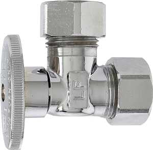 Plumb Pak PP67PCLF Shut-Off Valve, 5/8 x 7/16 in Connection, Compression, Brass Body