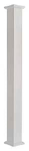 AFCO 800AC610 Column, 10 ft H, Square, Aluminum, White