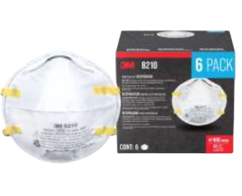 Class 3a Repsirator 3M 8210PH6-DC Respirator, One-Size Mask, N95, P95 Filter Class, 95 % F ...