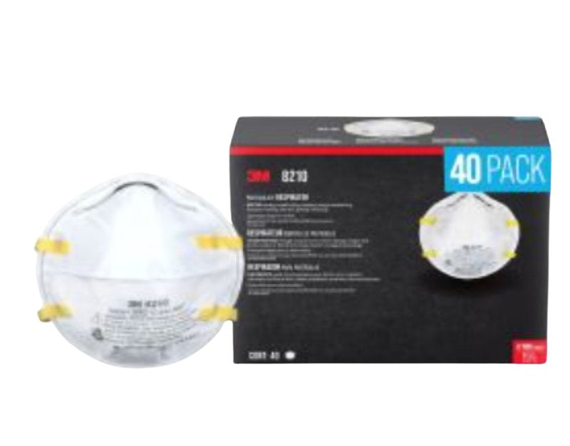 3M 8210PH40-DC Respirator, One-Size Mask, N95, P95 Filter Class, 95 % ...