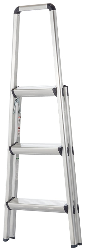 Xtend+Climb FT-3 Ultralight Step Stool, 32 in H, 3-Step, 225 lb, Aluminum