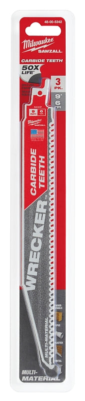 BLADE SAWZALL CARBDE 6TPI 9 IN