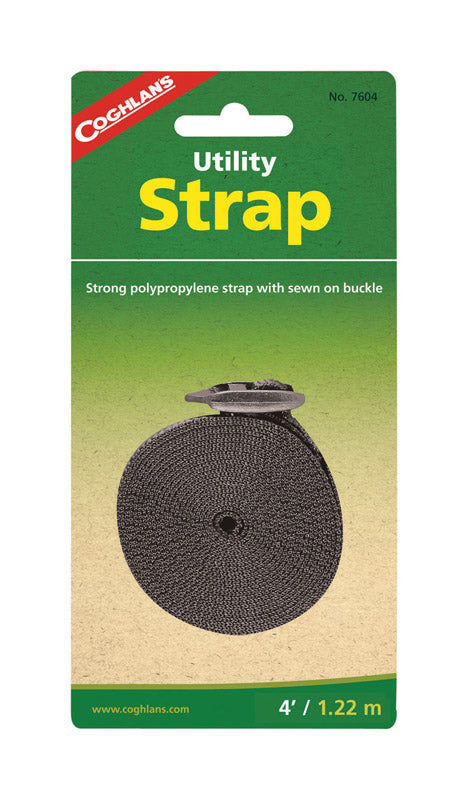 Coghlan's Utility Strap Black 1 in. x 4 ft. L
