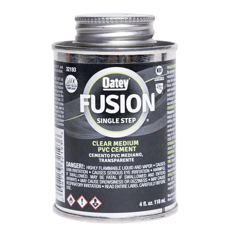 Oatey Fusion 321931 Cement, 4 oz Can, Liquid, Clear, Pack of 12