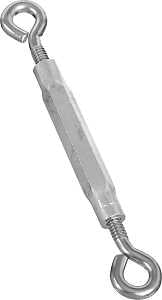 National Hardware 2171BC Series N221-820 Turnbuckle, 65 lb Working Load, #10-24 Thread, Eye, Eye, 5-1/2 in L Take-Up