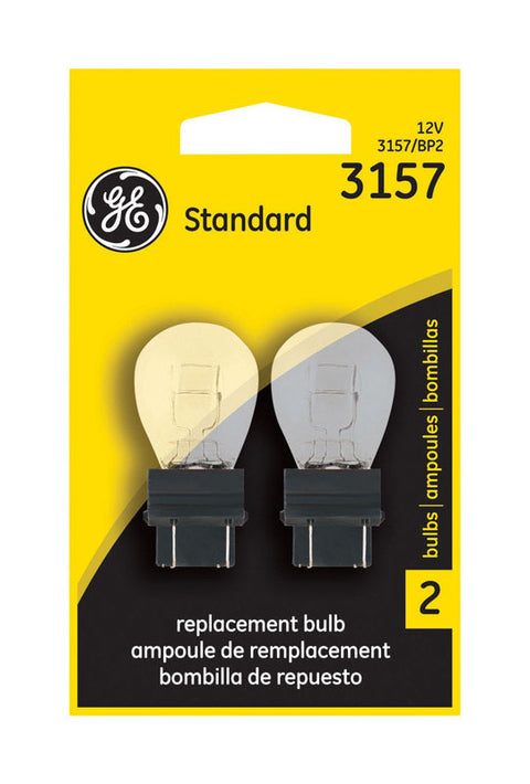 GE Miniature Lamps 3157-BP For Turn Signal, Stop, Tail and Parking 12 volts 2 Carded
