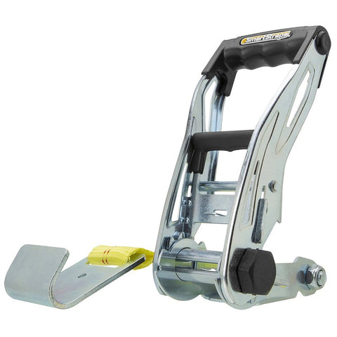 SmartStrap Rachet X Series 263 Stamped Rail Tie-Down, 2 in W, 27 ft L, Polyester/Steel, Yellow, 3333 lb