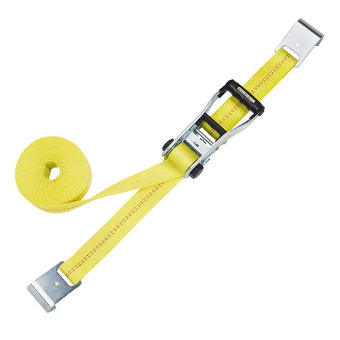SmartStrap Rachet X Series 263 Stamped Rail Tie-Down, 2 in W, 27 ft L, Polyester/Steel, Yellow, 3333 lb