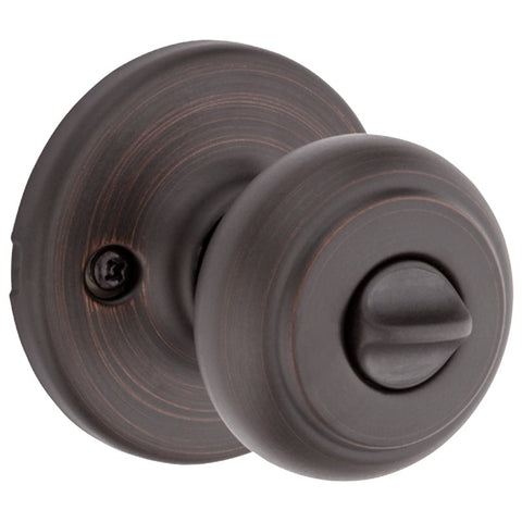 Kwikset 400CV 11P 6AL RCS K3 Entry Knob, Cove, Round, 2-1/2 in L x 2-5/8 in W x 2-5/8 in H Dimensions, Venetian Bronze