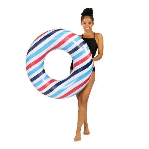 PoolCandy US2136SS Pool Tube, Inflatable Profile, Vinyl, Blue/Red/White