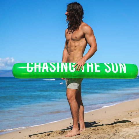 PoolCandy SplashParty Series PC1524GN1 Chasing the Sun Super Noodle, Inflatable Profile, PVC, Sour Apple Green
