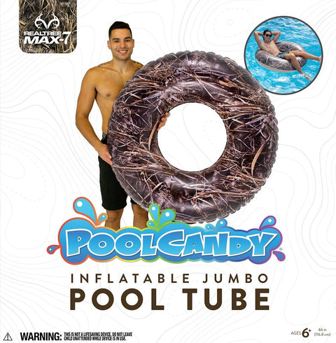 PoolCandy RealTree Max 7 Series RT2046MX7 Pool Tube, Inflatable Profile, PVC, Brown