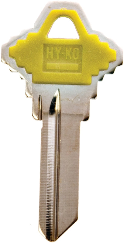 Hy-Ko 13005SC1PY Key Blank, Brass/Plastic, For: Schlage Cabinet, House Locks and Padlocks, Pack of 5