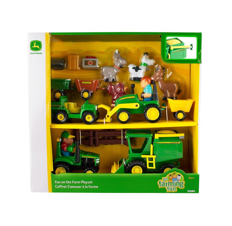 John Deere Toys 34984 Farm Playset, 18 months and Up, Green, Pack of 2