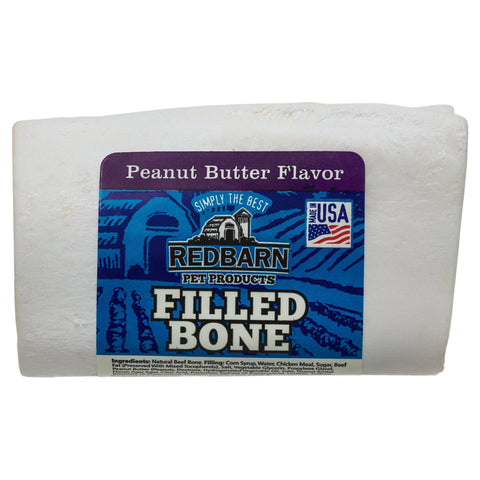 Redbarn Dog Treats Beef and Peanut Butter Bone For Dogs 2.5 in. 1 pk, Pack of 20