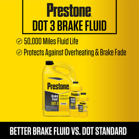 Prestone DOT 3 Brake Fluid 32 oz, Pack of 12