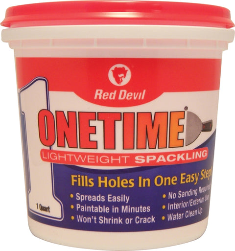 Red Devil 0544 Spackling Compound, Latex, Oil Base, White