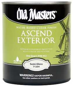 Old Masters 71204 Exterior Finish, Semi-Gloss, Liquid, Clear, 1 qt