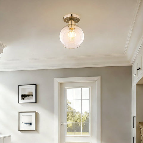 Boston Harbor OG24022 Ceiling Light, 120 V, 1-Lamp, CFL, LED Lamp, Stainless Steel Fixture, Satin Nickel Fixture