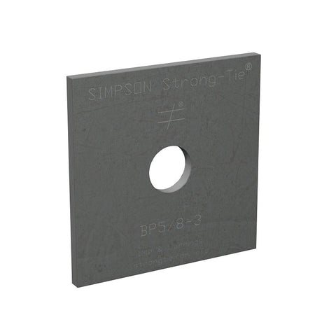 Simpson Strong-Tie BP 5/8-3 Bearing Plate, 3 ga Gauge, Steel, Pack of 50