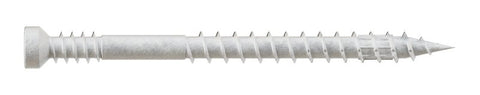 Simpson Strong-Tie FT07200R100W Screw, #7 Thread, 2 in L, Serrated Thread, Trim Head, 6-Lobe Drive, Saw Tooth Point