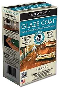 Famowood 5050080 Glaze Epoxy Coating, Liquid, Slight, Clear, 1 qt, Container