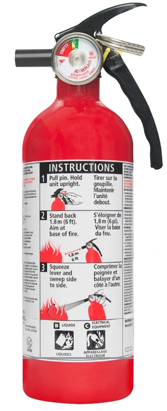 Kidde Home 466296MTL Fire Extinguisher, 2.5 lb, 1-A:10-B:C Class, Pack of 6