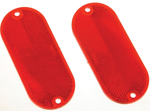 Hy-Ko CORB-7R Carded Reflector, 9.63 in L Post, Red Reflector