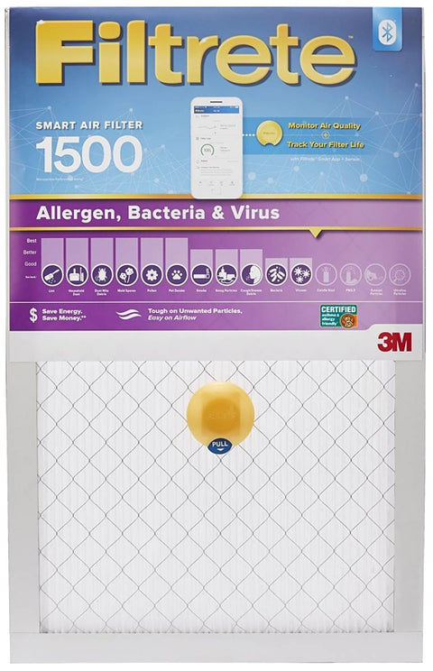 Filtrete S-2003-4 Air Filter, 25 in L, 20 in W, 12 MERV, 1500 MPR, Pack of 4