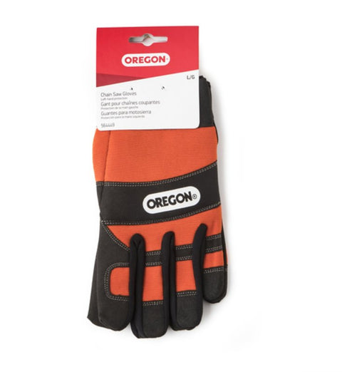 Oregon 564449 Safety Gloves, L, Knit Wrist Cuff, Leather
