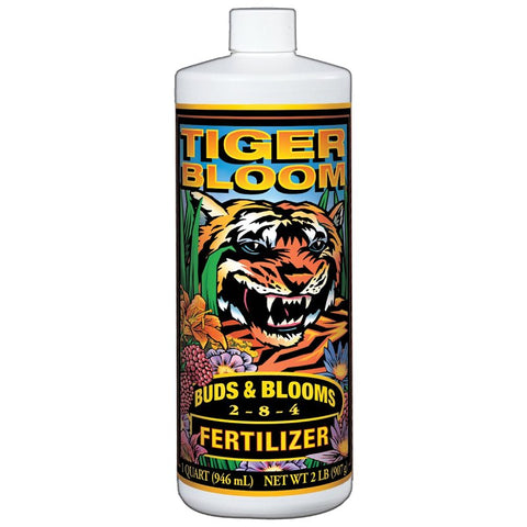 Tiger Bloom 790225 Plant Food, 1 qt Bottle, Liquid, 2-8-4 N-P-K Ratio