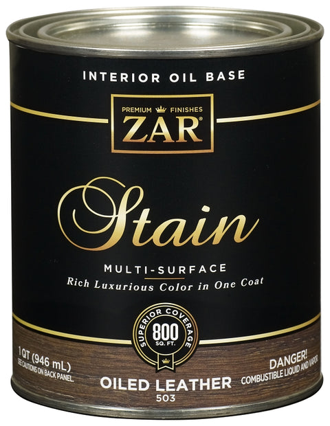 ZAR 50312 Wood Stain, Oiled Leather, Liquid, 1 qt