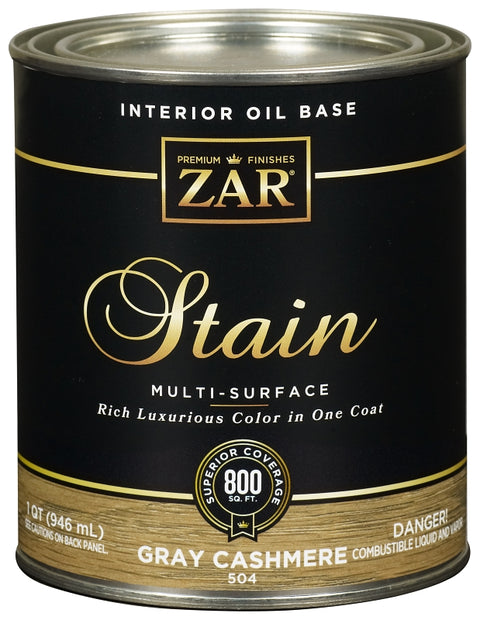 ZAR 50412 Wood Stain, Gray Cashmere, Liquid, 1 qt